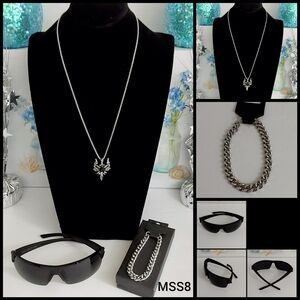 Men Necklace Sets With Sunglasses (MSS8)